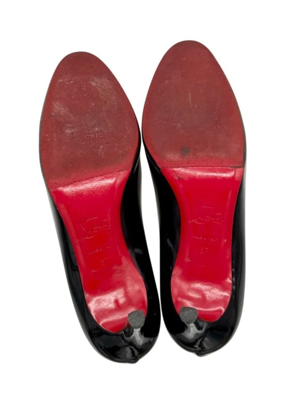 Christian Louboutin Simple Pump 70 Black Patent Leather Pumps - Size 37 - Picture 7 of 10
